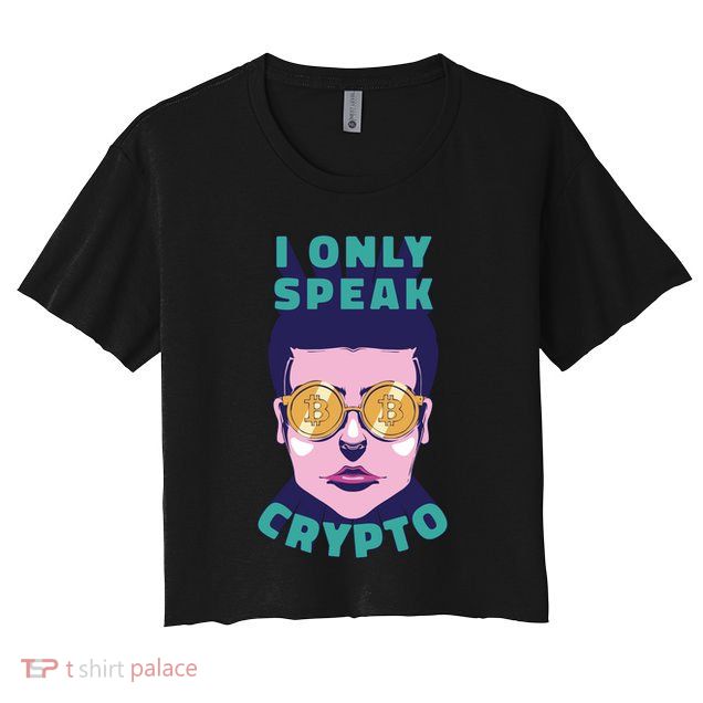 Male I Only Speak Crypto Crop Top
