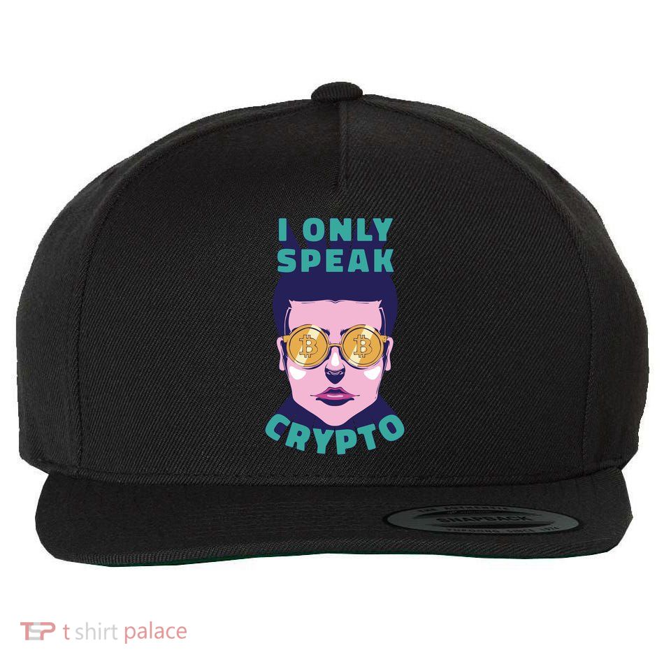 Male I Only Speak Crypto Wool Snapback Cap