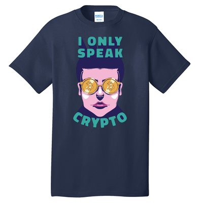 Male I Only Speak Crypto Tall T-Shirt