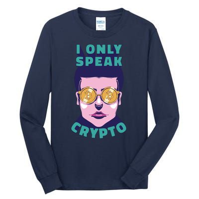 Male I Only Speak Crypto Tall Long Sleeve T-Shirt