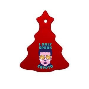 Male I Only Speak Crypto Ceramic Tree Ornament