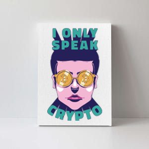 Male I Only Speak Crypto Canvas