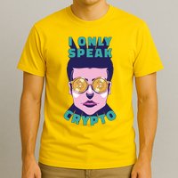 Male I Only Speak Crypto T-Shirt