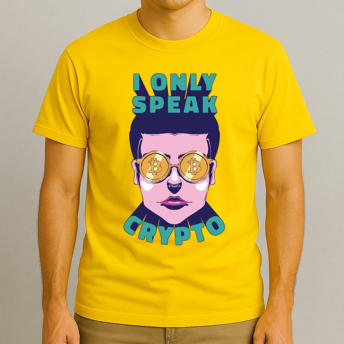 Male I Only Speak Crypto T-Shirt