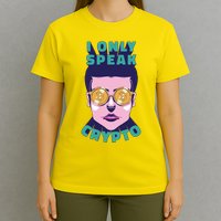Male I Only Speak Crypto T-Shirt