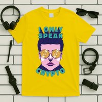 Male I Only Speak Crypto T-Shirt
