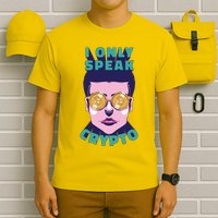 Male I Only Speak Crypto T-Shirt