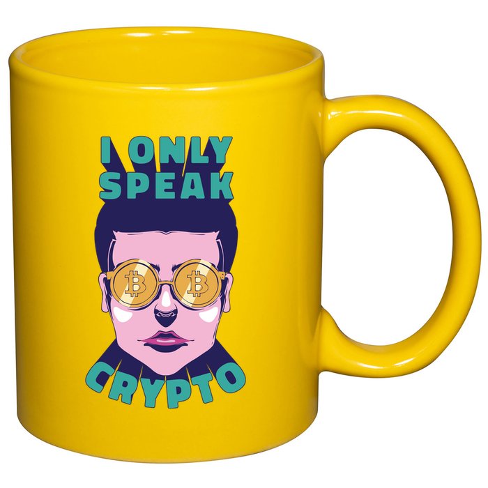 Male I Only Speak Crypto 11oz C Handle Ceramic Mug