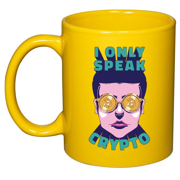 Male I Only Speak Crypto 11oz C Handle Ceramic Mug