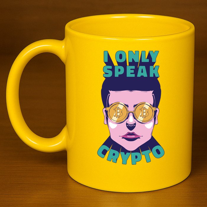 Male I Only Speak Crypto 11oz C Handle Ceramic Mug