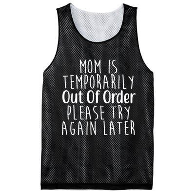 Mom Is Out Of Order Funny Mesh Reversible Basketball Jersey Tank