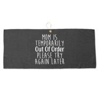 Mom Is Out Of Order Funny Large Microfiber Waffle Golf Towel