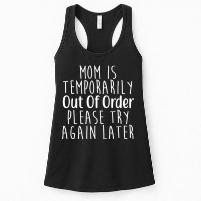 Mom Is Out Of Order Funny Womens Tank Top