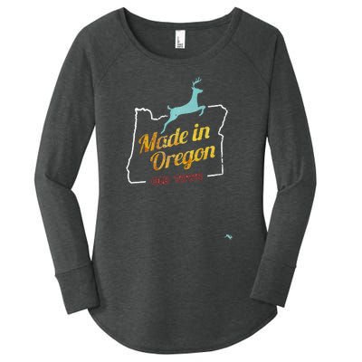 Made In Oregon Stag Women's Perfect Tri Tunic Long Sleeve Shirt