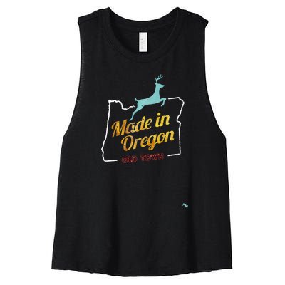 Made In Oregon Stag Women's Racerback Cropped Tank