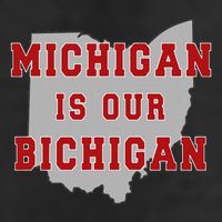 Michigan Is Our Bichigan Funny Ohio 7 Panel Mesh Trucker Snapback Hat
