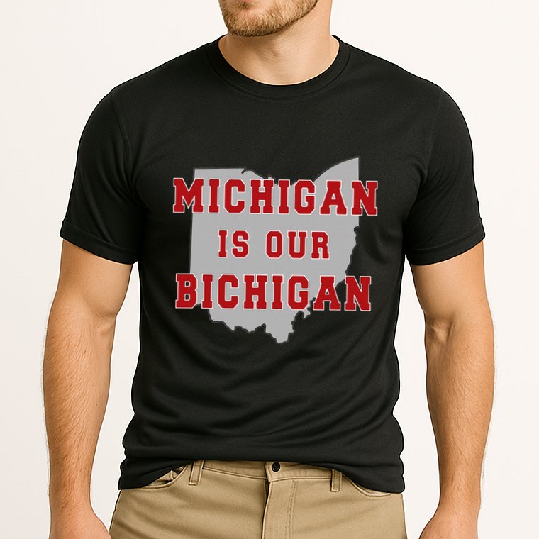 Michigan Is Our Bichigan Funny Ohio Cooling Performance Crew T-Shirt