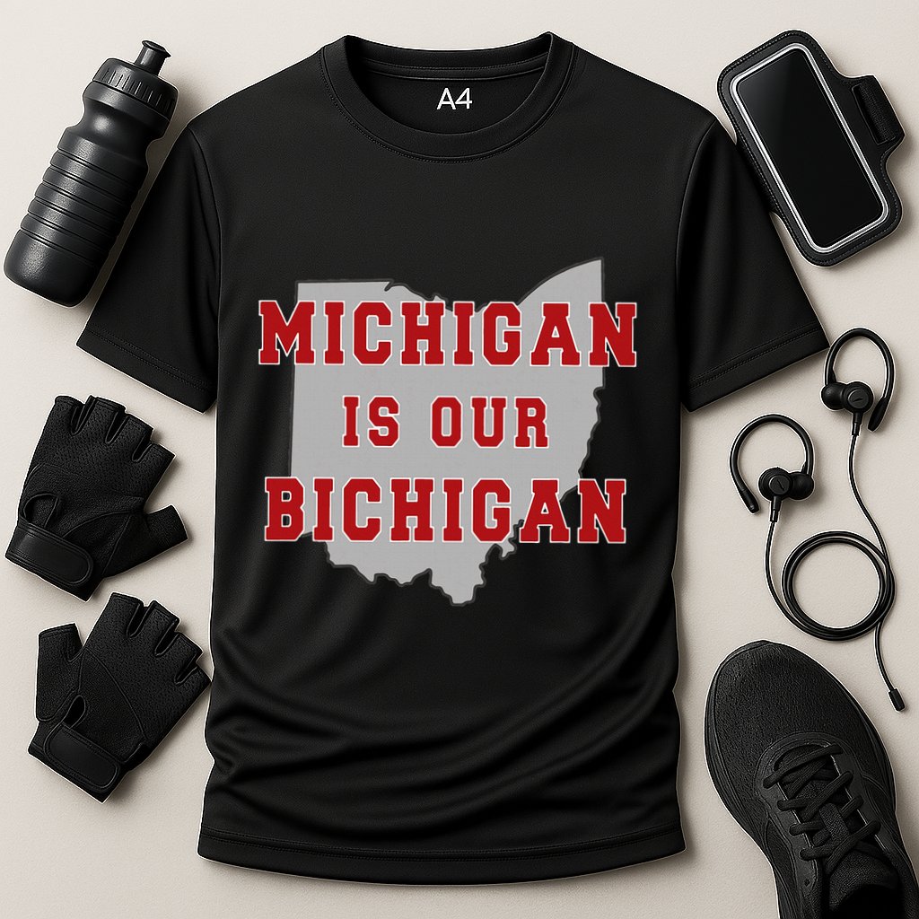 Michigan Is Our Bichigan Funny Ohio Cooling Performance Crew T-Shirt