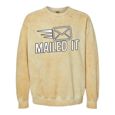 Mailed It Postman Gift For Mail Carrier Workers Colorblast Crewneck Sweatshirt