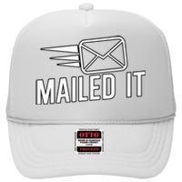 Mailed It Postman Gift For Mail Carrier Workers High Crown Mesh Back Trucker Hat