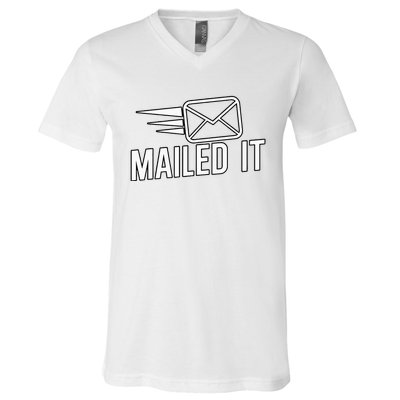 Mailed It Postman Gift For Mail Carrier Workers V-Neck T-Shirt