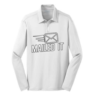 Mailed It Postman Gift For Mail Carrier Workers Silk Touch Performance Long Sleeve Polo