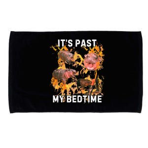 Moodeng ItS Past My Bed Time Funny Moodeng Microfiber Hand Towel