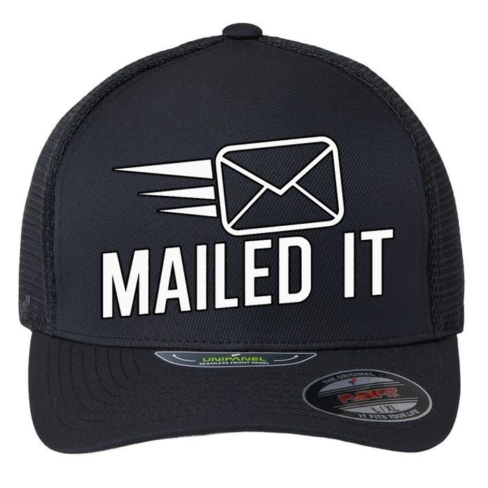 Mailed It Postman Gift For Mail Carrier Workers Flexfit Unipanel Trucker Cap