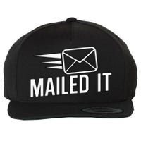 Mailed It Postman Gift For Mail Carrier Workers Wool Snapback Cap