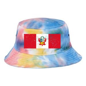 Made In Peru A Long Time Ago Funny Peruvian Pride Flag Tie Dye Newport Bucket Hat