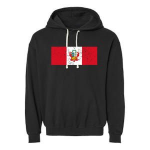 Made In Peru A Long Time Ago Funny Peruvian Pride Flag Garment-Dyed Fleece Hoodie