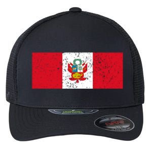 Made In Peru A Long Time Ago Funny Peruvian Pride Flag Flexfit Unipanel Trucker Cap