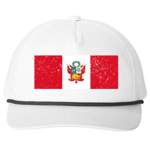 Made In Peru A Long Time Ago Funny Peruvian Pride Flag Snapback Five-Panel Rope Hat