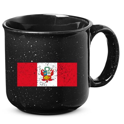 Made In Peru A Long Time Ago Funny Peruvian Pride Flag 15oz Campfire Ceramic Mug