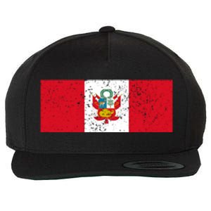 Made In Peru A Long Time Ago Funny Peruvian Pride Flag Wool Snapback Cap