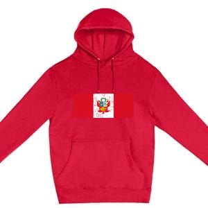 Made In Peru A Long Time Ago Funny Peruvian Pride Flag Premium Pullover Hoodie