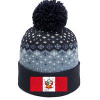 Made In Peru A Long Time Ago Funny Peruvian Pride Flag The Baniff Cuffed Pom Beanie