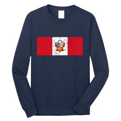Made In Peru A Long Time Ago Funny Peruvian Pride Flag Long Sleeve Shirt