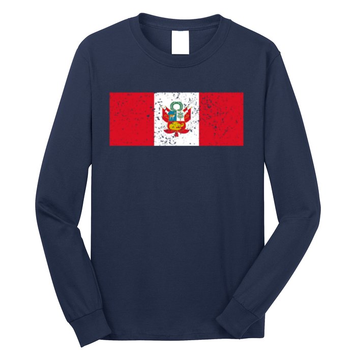 Made In Peru A Long Time Ago Funny Peruvian Pride Flag Long Sleeve Shirt