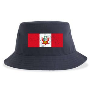 Made In Peru A Long Time Ago Funny Peruvian Pride Flag Sustainable Bucket Hat