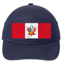 Made In Peru A Long Time Ago Funny Peruvian Pride Flag 7-Panel Snapback Hat