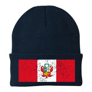 Made In Peru A Long Time Ago Funny Peruvian Pride Flag Knit Cap Winter Beanie