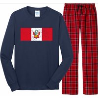 Made In Peru A Long Time Ago Funny Peruvian Pride Flag Long Sleeve Pajama Set