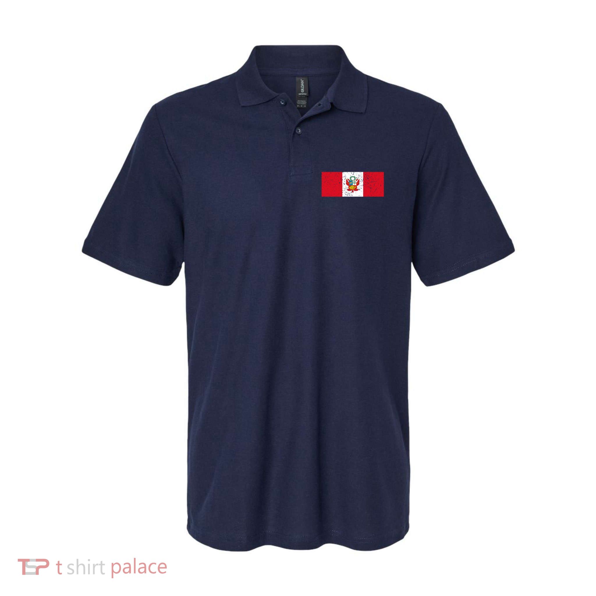 Made In Peru A Long Time Ago Funny Peruvian Pride Flag Polo