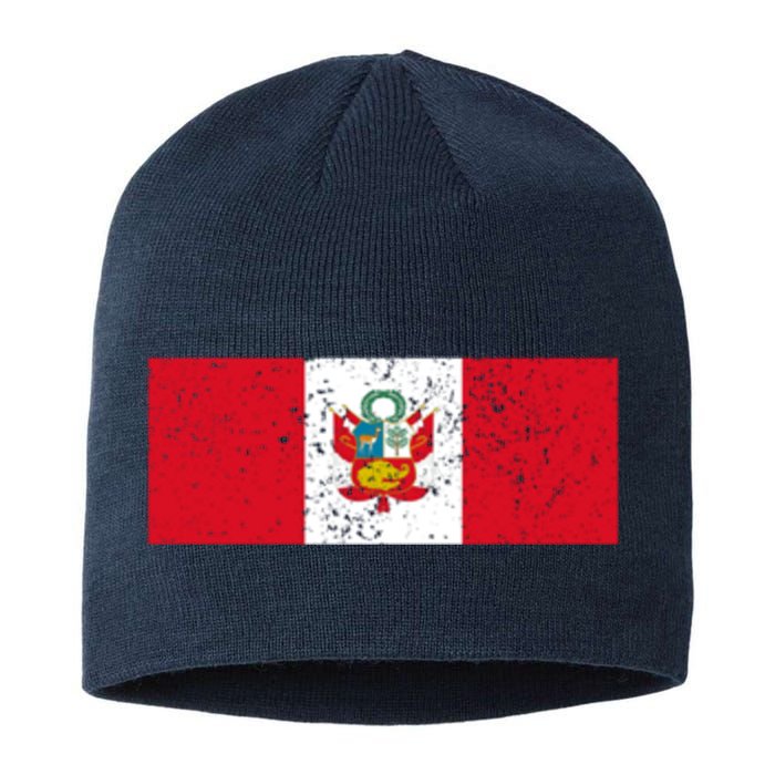 Made In Peru A Long Time Ago Funny Peruvian Pride Flag Sustainable Beanie