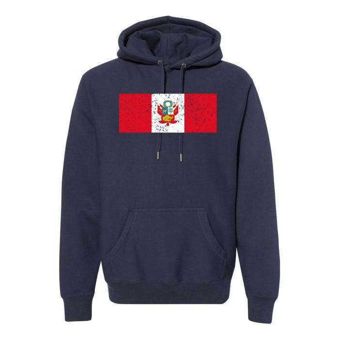 Made In Peru A Long Time Ago Funny Peruvian Pride Flag Premium Hoodie