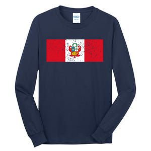 Made In Peru A Long Time Ago Funny Peruvian Pride Flag Tall Long Sleeve T-Shirt