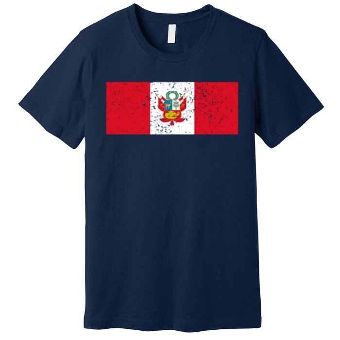 Made In Peru A Long Time Ago Funny Peruvian Pride Flag Premium T-Shirt