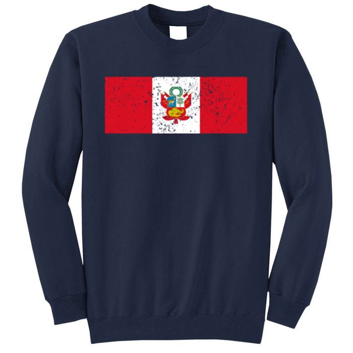 Made In Peru A Long Time Ago Funny Peruvian Pride Flag Tall Sweatshirt