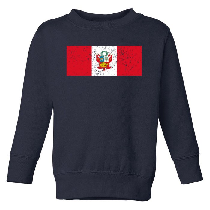 Made In Peru A Long Time Ago Funny Peruvian Pride Flag Toddler Sweatshirt